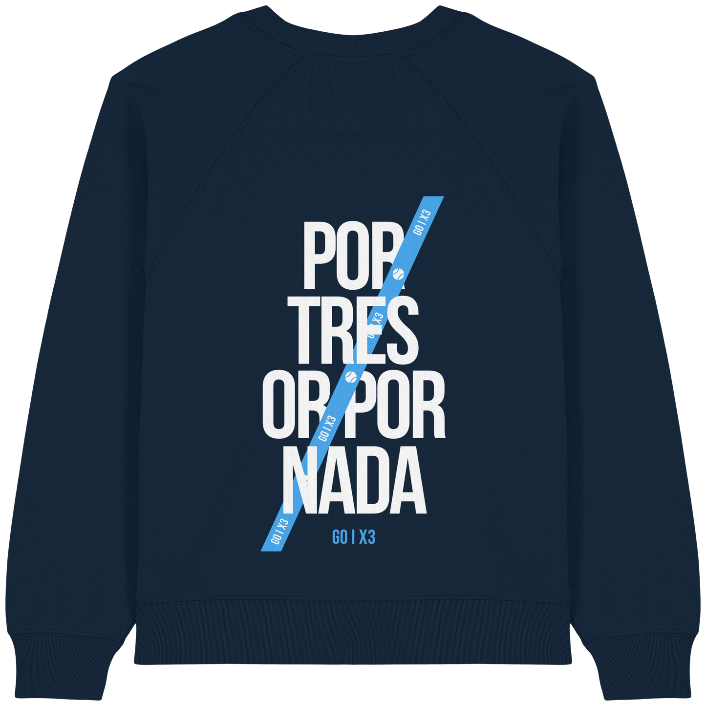 Por Tres or Por Nada – Ladies Raglan Sweatshirt